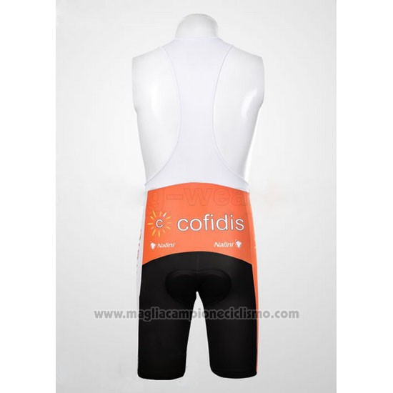 2012 Abbigliamento Ciclismo Cofidis Arancione Manica Corta e Salopette